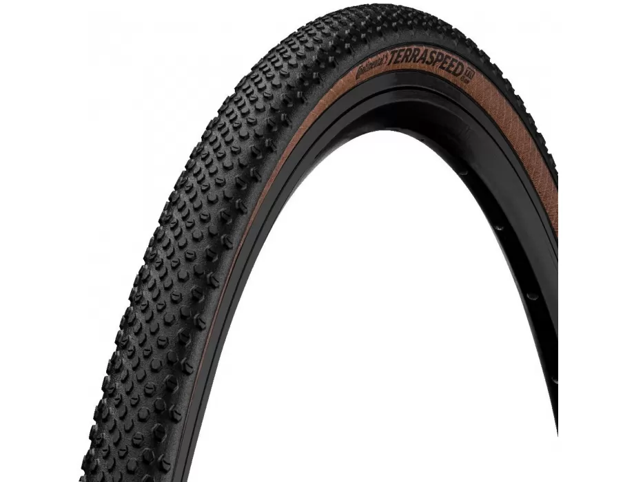 V.GUMA 700X45C (45-622) TERRA SPEED PROTECTION, CRNA SA SMEĐIM RUBOM, BEZ ŽICE 28X1.70, SKIN, TR, BLACKCHIL